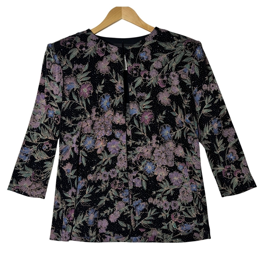 Alex Evenings‎ Womens Small 2 Pc Brocade Jacket Tank Set Floral Formal Evening